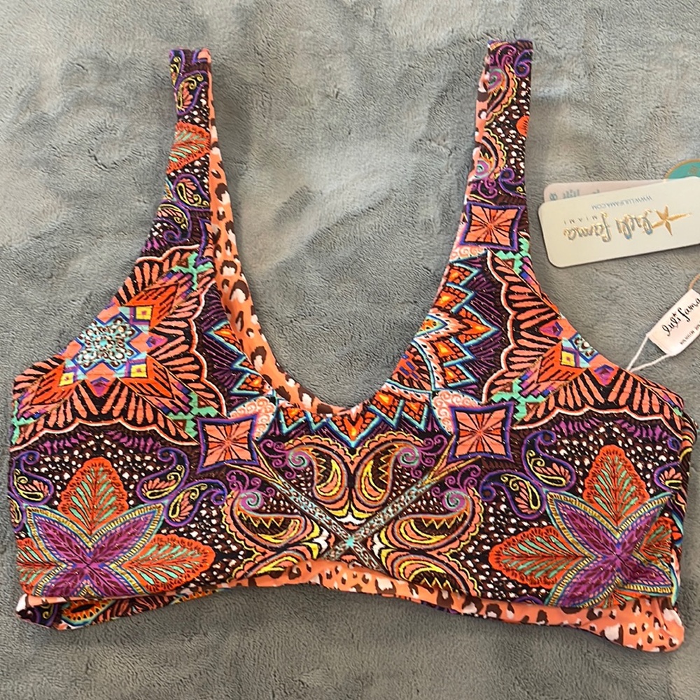 NWT Luli Fama Reversible tie front tank top